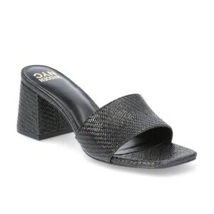 Madden NYC Black Heeled Slides – Women's Size 10